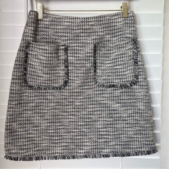 LOFT Chic Tweed Skirt in Black and White - Picture 4 of 5